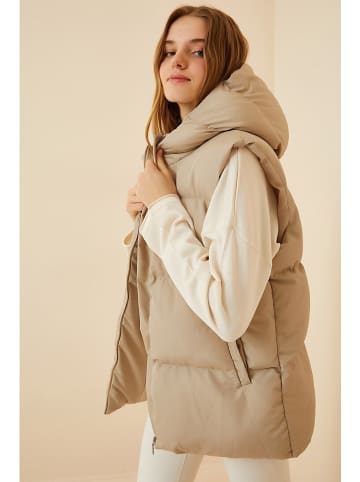 Happiness Istanbul Steppweste in Beige