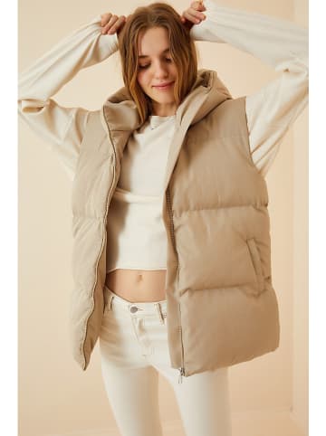 Happiness Istanbul Steppweste in Beige
