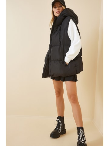 Happiness Istanbul Doorgestikte bodywarmer zwart