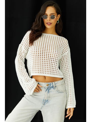 Cool and sexy Pullover in Weiß