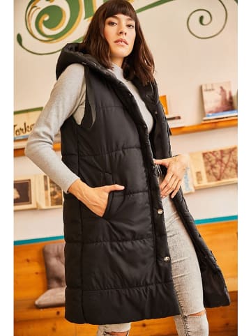 Olalook Doorgestikte bodywarmer zwart