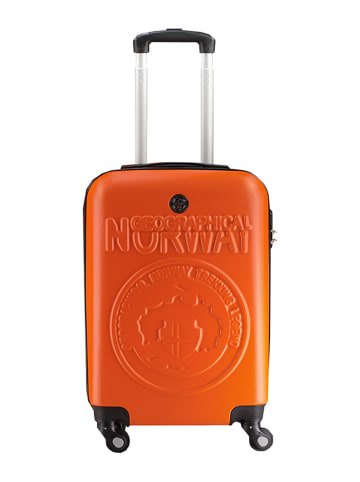 Geographical Norway Hardcase-Trolley "Stanislaseo" in Orange - (B)34 x (H)53 x (T)21 cm