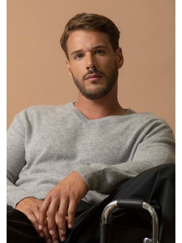 Perfect Cashmere Kaschmir-Pullover "Alexander" in Hellgrau