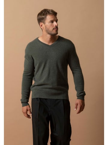 Perfect Cashmere Kasjmieren trui "Alexander" donkergroen