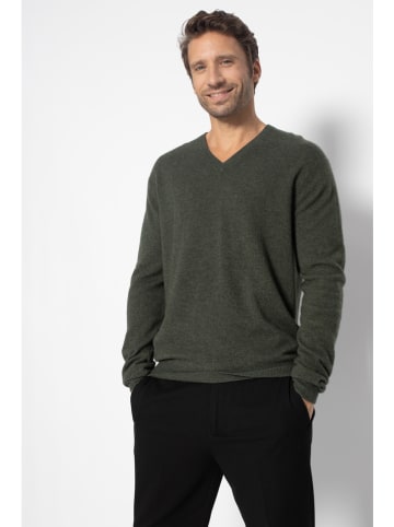 Perfect Cashmere Kaszmirowy sweter "Alexander" w kolorze ciemnozielonym