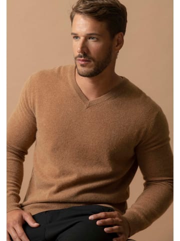 Perfect Cashmere Kaszmirowy sweter "Alexander" w kolorze jasnobrązowym
