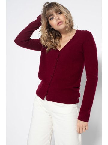 Perfect Cashmere Kaschmir-Cardigan "Paige" in Dunkelrot