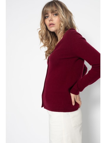 Perfect Cashmere Kaschmir-Cardigan "Paige" in Dunkelrot