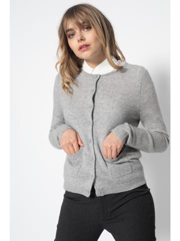 Perfect Cashmere Kaschmir-Cardigan "Amy" in Hellgrau