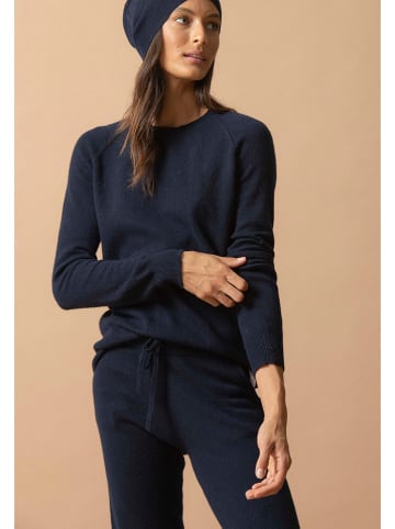 Perfect Cashmere Kaszmirowa czapka "Faith" w kolorze granatowym