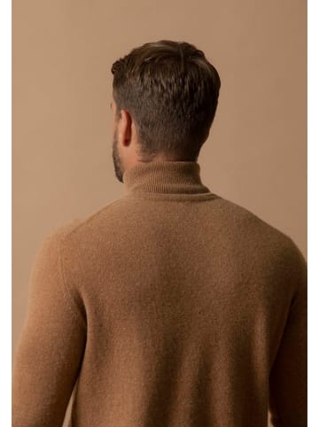 Perfect Cashmere Kaschmir-Rollkragenpullover "Trevor" in Cognac