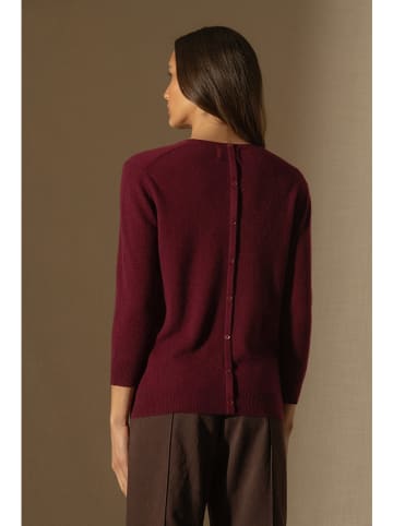 Perfect Cashmere Kaszmirowy sweter "Vanessa" w kolorze bordowym