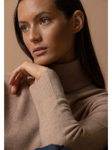 Perfect Cashmere Kaschmir-Rollkragenpullover "Tracy" in Beige