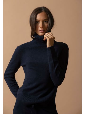 Perfect Cashmere Kaschmir-Rollkragenpullover "Tracy" in Dunkelblau