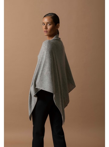 Perfect Cashmere Kasjmieren poncho "Tamara" lichtgrijs