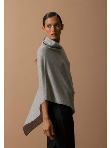 Perfect Cashmere Kaschmir-Poncho "Tamara" in Hellgrau