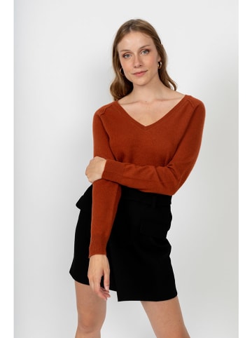 Perfect Cashmere Kasjmieren trui "Penelope" roestrood