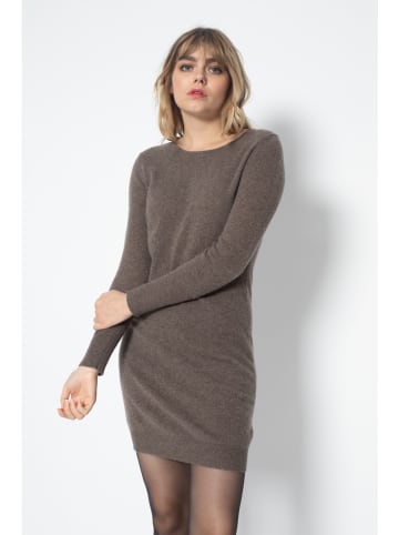 Perfect Cashmere Kaszmirowa sukienka "Molli" w kolorze brązowym