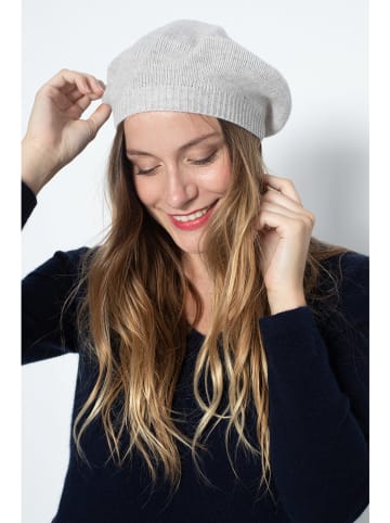 Perfect Cashmere Kaszmirowa czapka "Cloe" w kolorze szarym