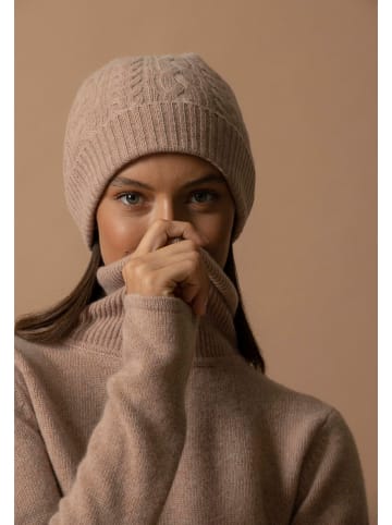 Perfect Cashmere Kaszmirowa czapka "Popi" w kolorze beżowym