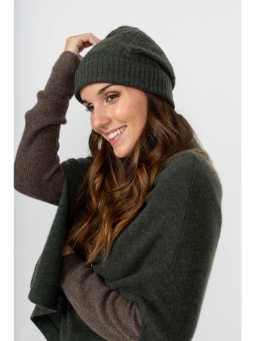 Perfect Cashmere Muts "Popi" donkergroen