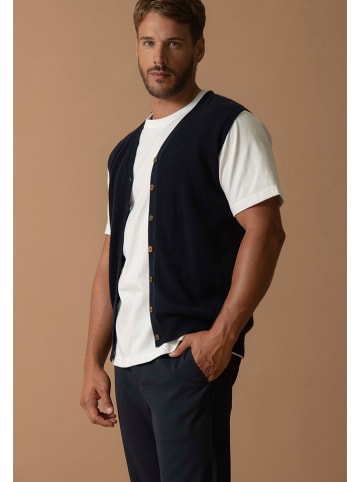 Perfect Cashmere Kaschmir-Weste "Arthur" in Dunkelblau