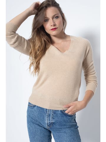 Perfect Cashmere Kaszmirowy sweter "Penelope" w kolorze beżowym