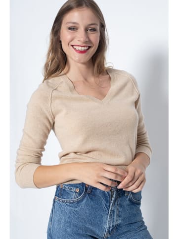 Perfect Cashmere Kaszmirowy sweter "Penelope" w kolorze beżowym