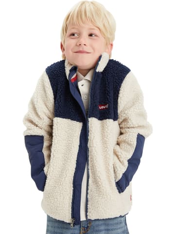 Levi's Kids Fleece vest beige/donkerblauw