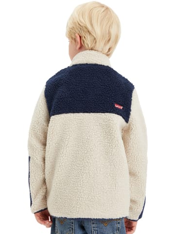 Levi's Kids Fleecejacke in Beige/ Dunkelblau