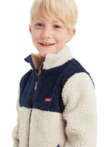 Levi's Kids Fleecejacke in Beige/ Dunkelblau