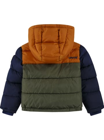 Levi's Kids Winterjas donkerblauw/kaki/lichtbruin