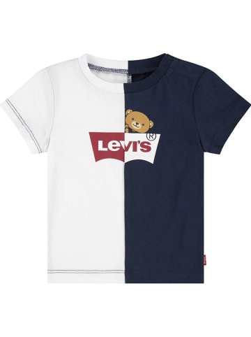 Levi's Kids Koszulka w kolorze granatowo-białym