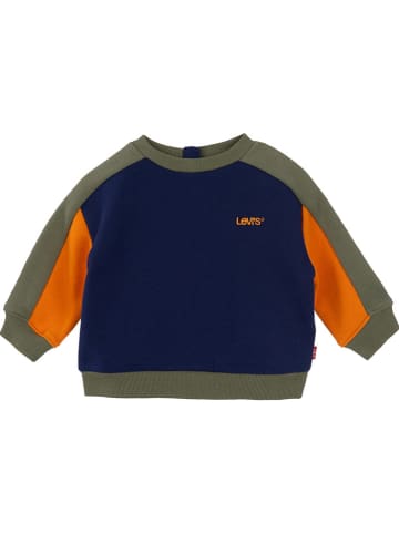 Levi's Kids Bluza w kolorze granatowo-oliwkowo-pomarańczowym