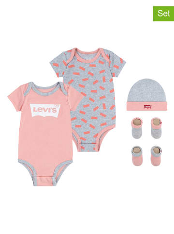 Levi's Kids 5-czÄ™Å›ciowy zestaw w kolorze szaro-jasnorÃ³Å¼owym