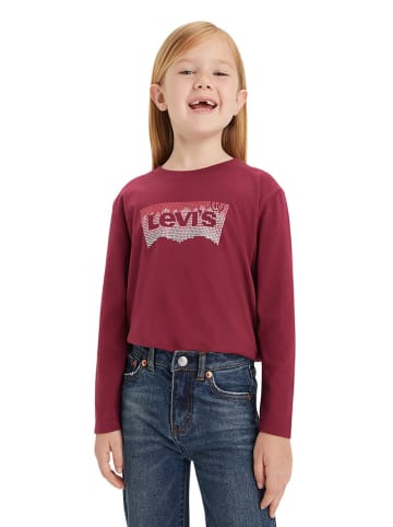 Levi's Kids Koszulka "Meet and greet glitter bat" w kolorze czerwonym