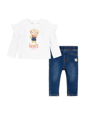 Levi's Kids 2-delige outfit wit/blauw