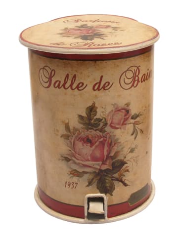 Anticline Kosz "Parfums de Roses" w kolorze jasnobrązowym na śmieci - wys. 20 x Ø 14 cm