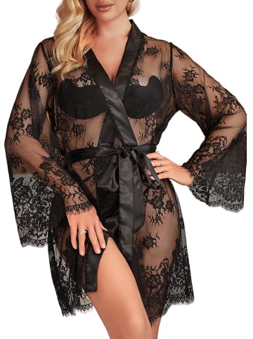 INTIMAX Kimono w kolorze czarnym