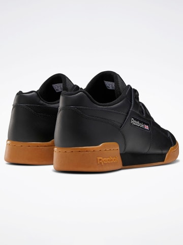 Reebok Leren sneakers "Workout Plus" zwart
