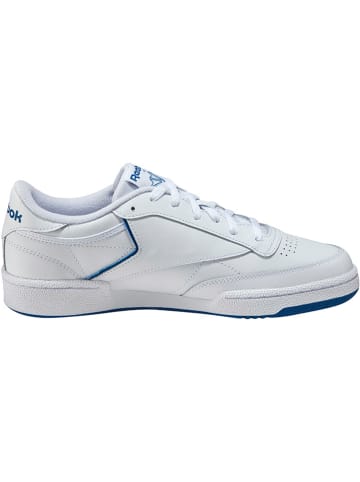 Reebok Leder-Sneakers "Club C 85" in Weiß/ Blau