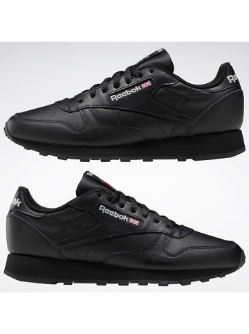 Reebok Leder-Sneakers "Classic" in Schwarz
