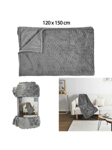 THE HOME DECO FACTORY Pled w kolorze szarym - 150 x 120 cm