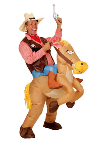 Carnival Party 2-delig kostuum "Cowboy op Paars" lichtbruin