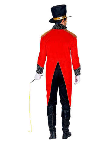 Carnival Party 6-delig kostuum "Circus Stalmeester" rood/zwart