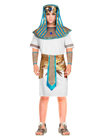 Carnival Party 5-delig kostuum "Pharaoh" wit/goudkleurig