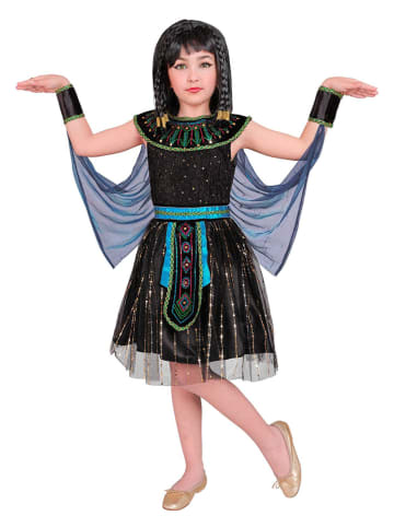 Carnival Party 3tlg. Kostüm "Ägyptische Herrscherin" in Schwarz/ Blau