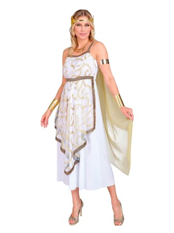 Carnival Party 3-delig kostuum "Griekse Godin" wit/goudkleurig