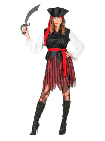 Carnival Party 5-delig kostuum "Piraat" rood/zwart