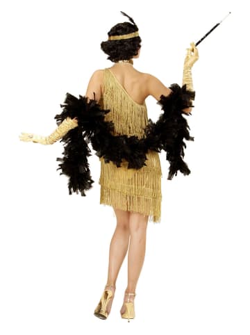Carnival Party 3-częściowy kostium "Flapper" w kolorze złotym
